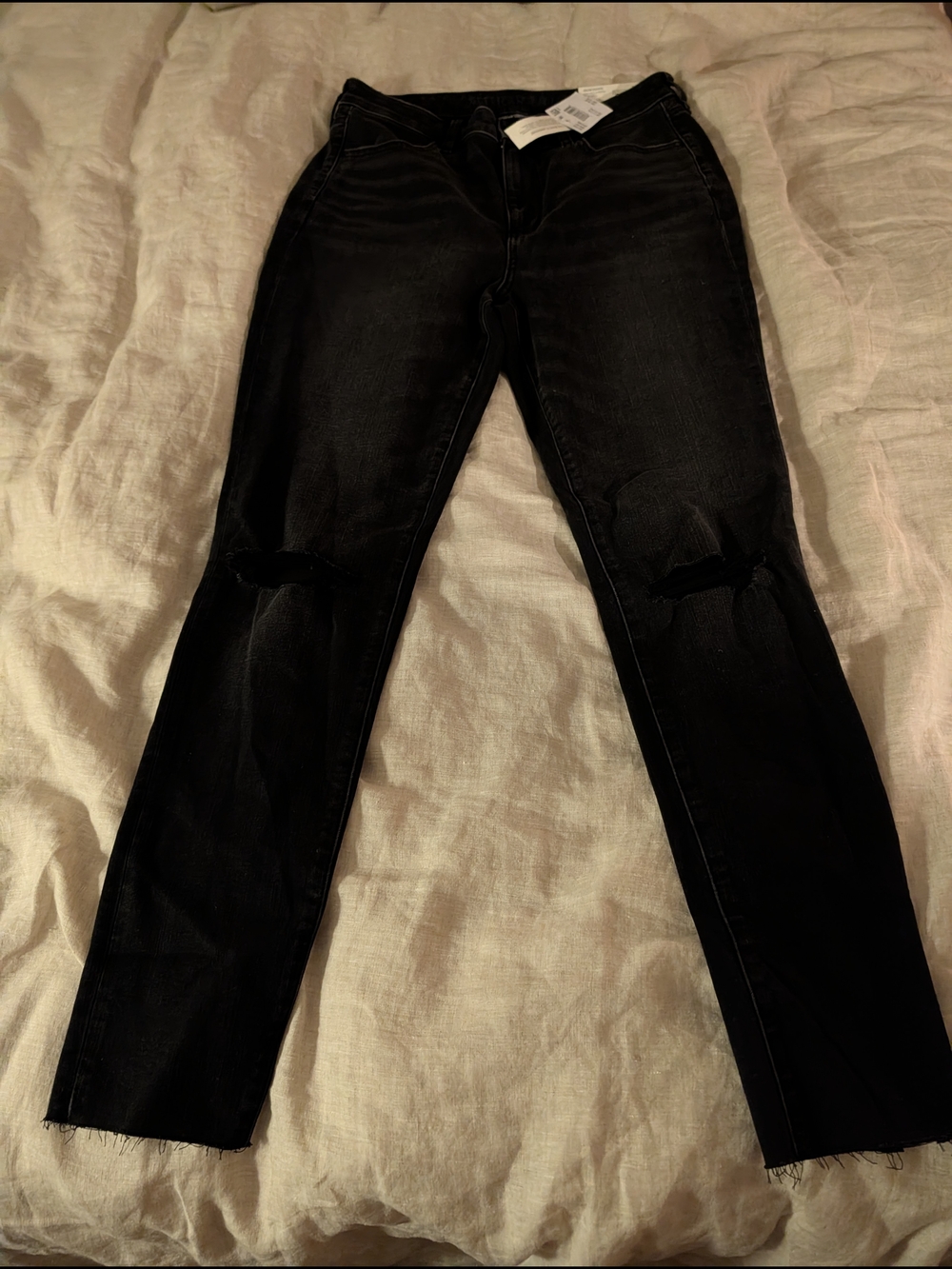 American Eagle Outfitters Black Ripped Skinny Jeans